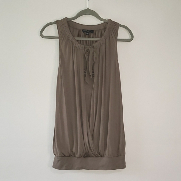 Banana Republic 100% Silk Sleeveless Faux Wrap Blouse Balloon Waist Small - Picture 1 of 15